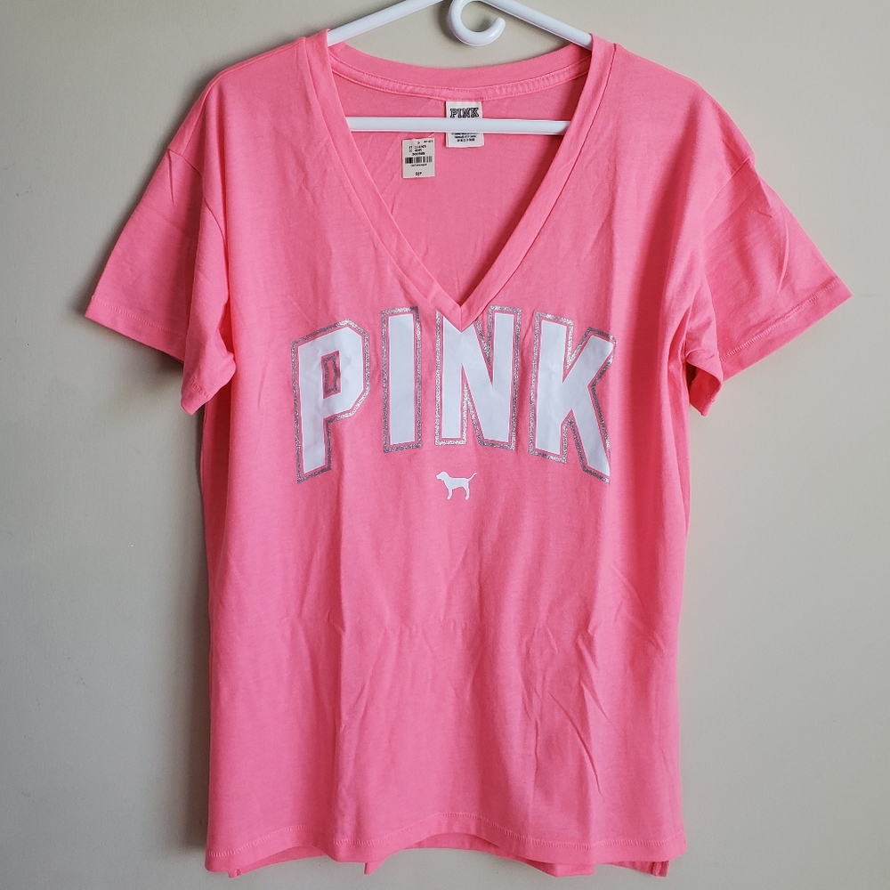 PINK VICTORIA'S SECRET TEE SIZE S - Picture 1 of 5